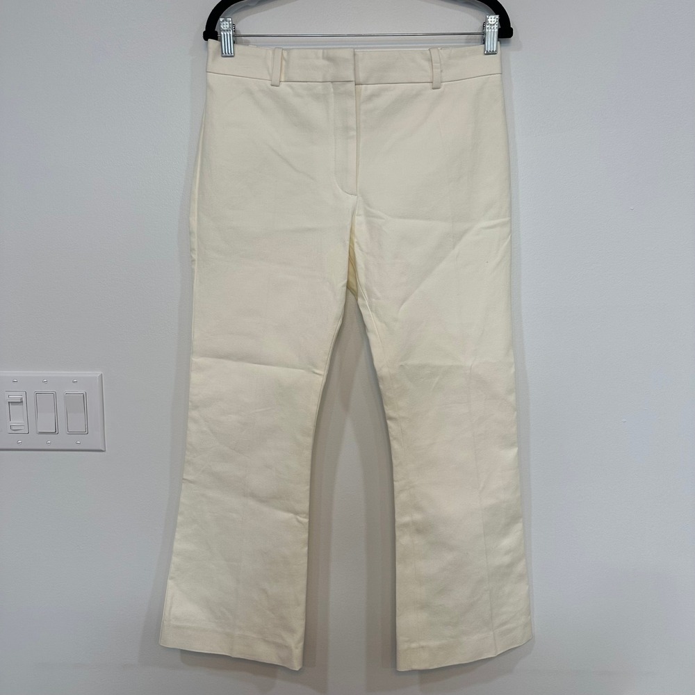 Frame Le Crop Mini Boot Cut Pants, cream, size 8